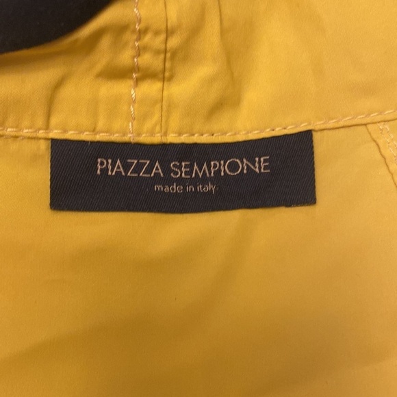 Piazza Sempione yellow classic rain jacket nautical Made in Italy size 42 - Picture 5 of 7